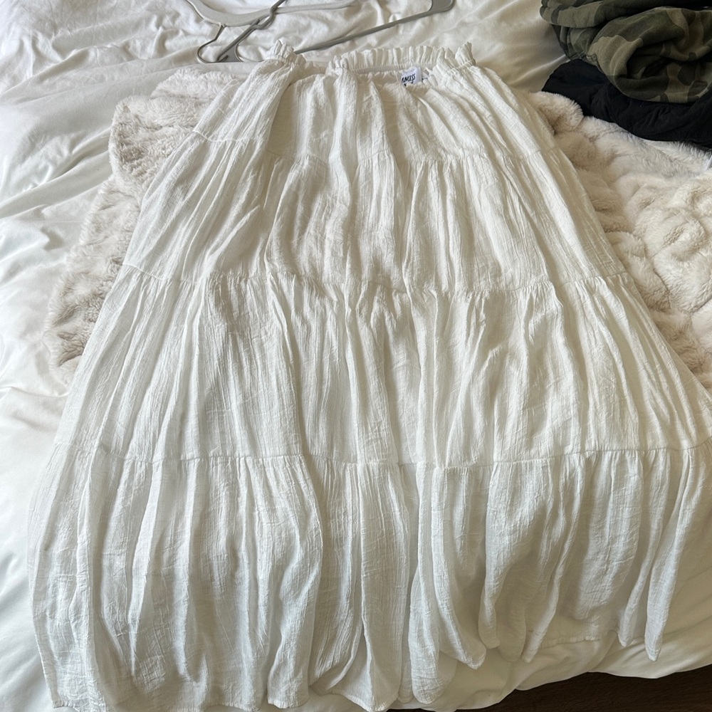Princess Polly White Maxi Skirt